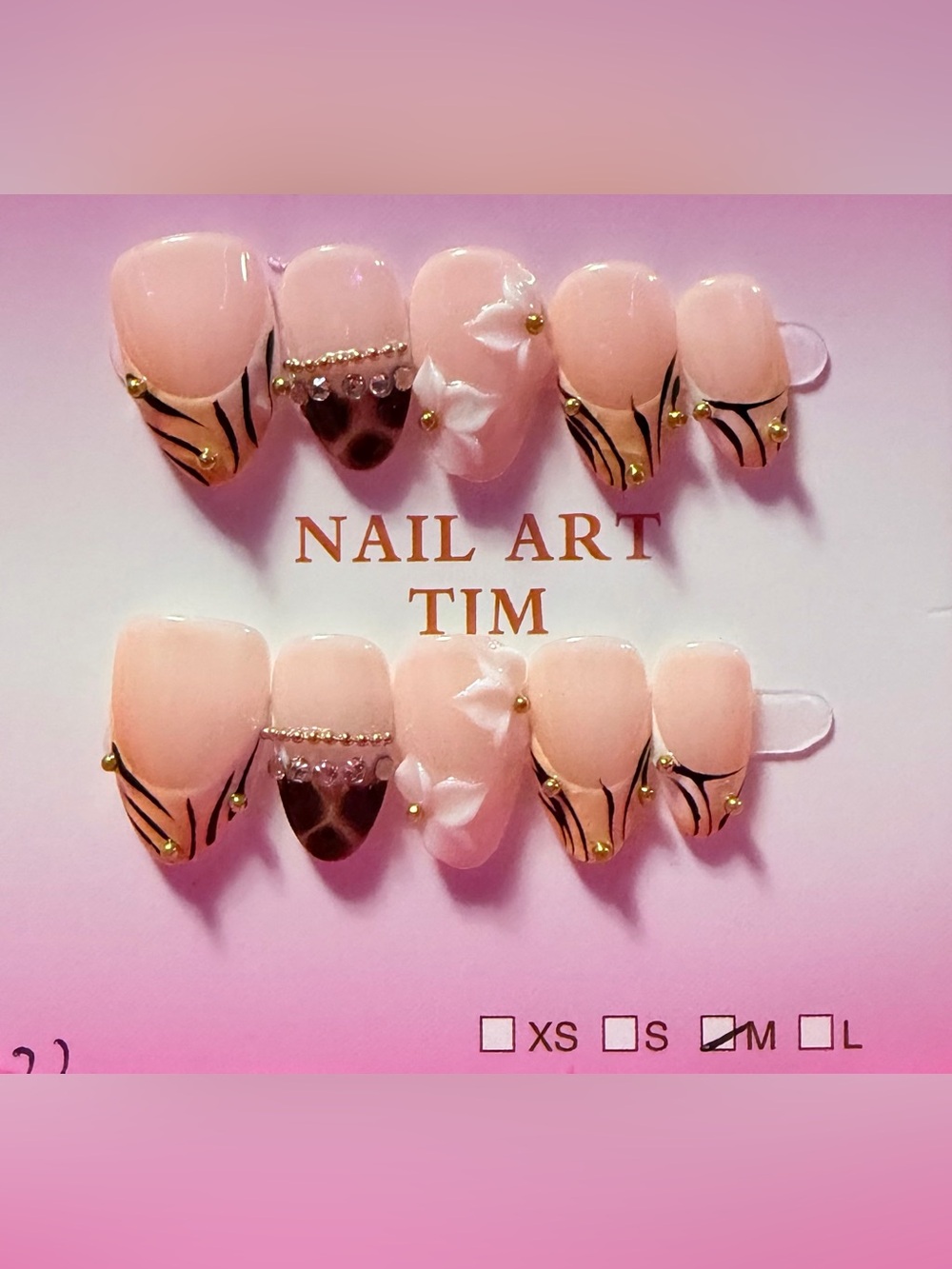 Floral & Animal Print Press-On Nail Set